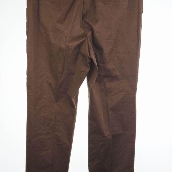 Talbots Pants Womens 16 Brown The Perfect Chino Stretch Straight Leg Casual Chic - Picture 4 of 10